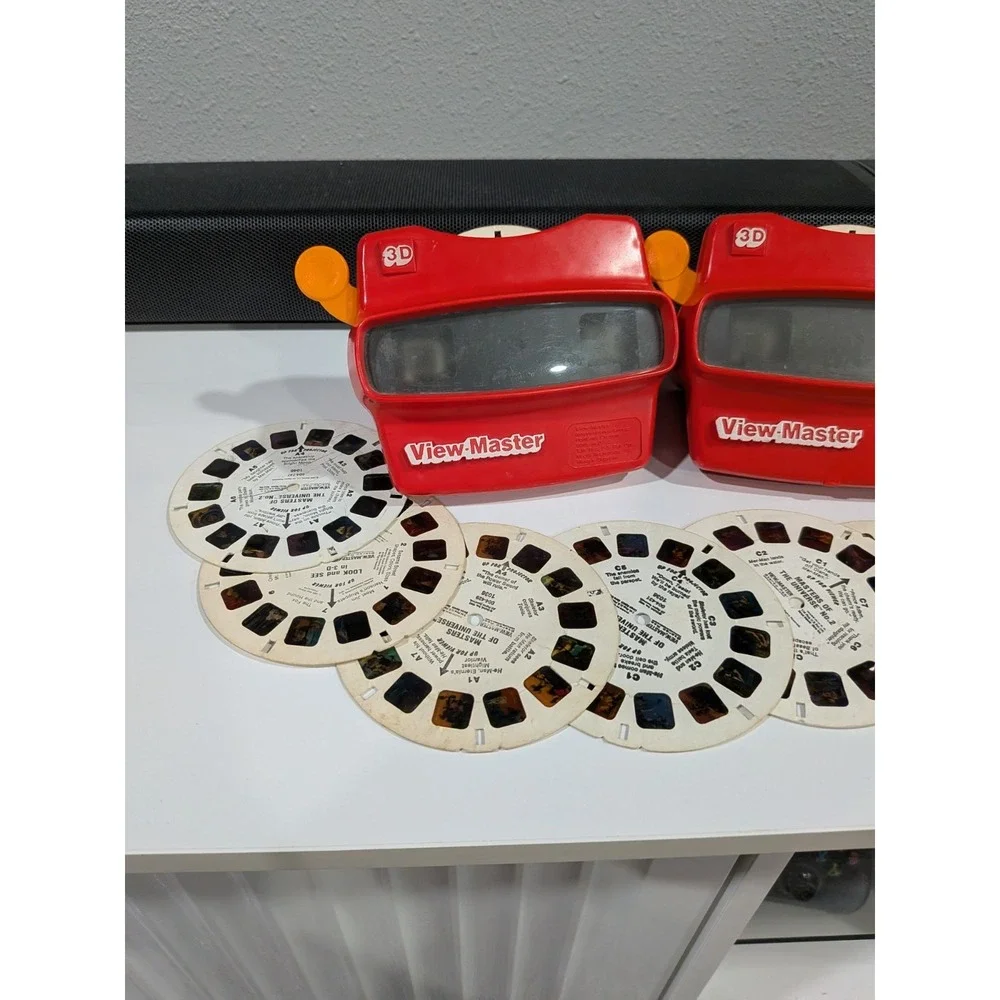 Vintage ViewMaster‎ + 10 Reels 3D Viewer Red Classic Master Of The Universe
